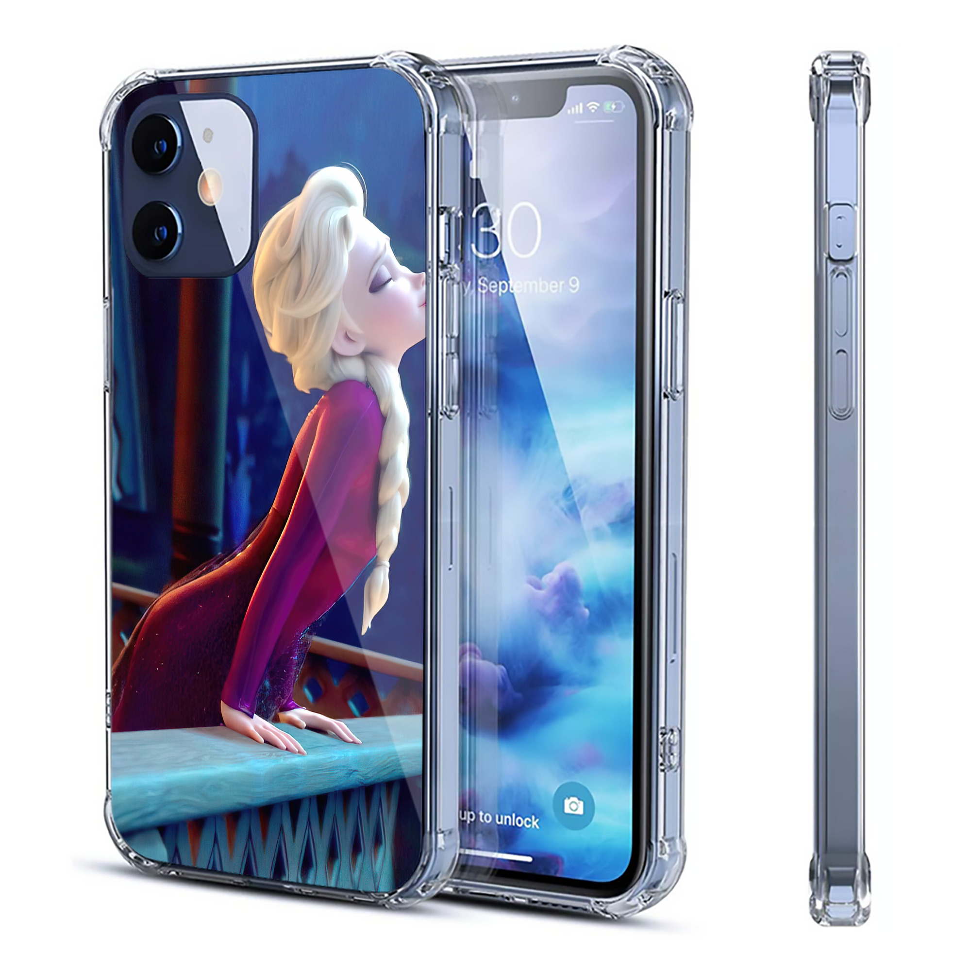（画像用） アナと雪の女王 アンナ エルサ Frozen Anna Elsa 【iPhone 12シリーズ対応】透明スマホケース（クリアソフトケース）